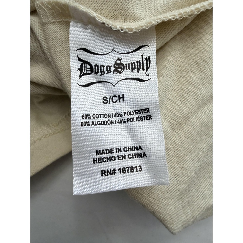Dogg Supply Snoop Dogg Shirt Mens Small Beige Bandana Graphic Tee Hip Hop - Picture 6 of 8